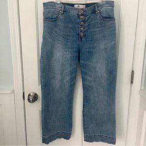 CABI Palm Beach Crop Jeans 14 Button Fly #6282